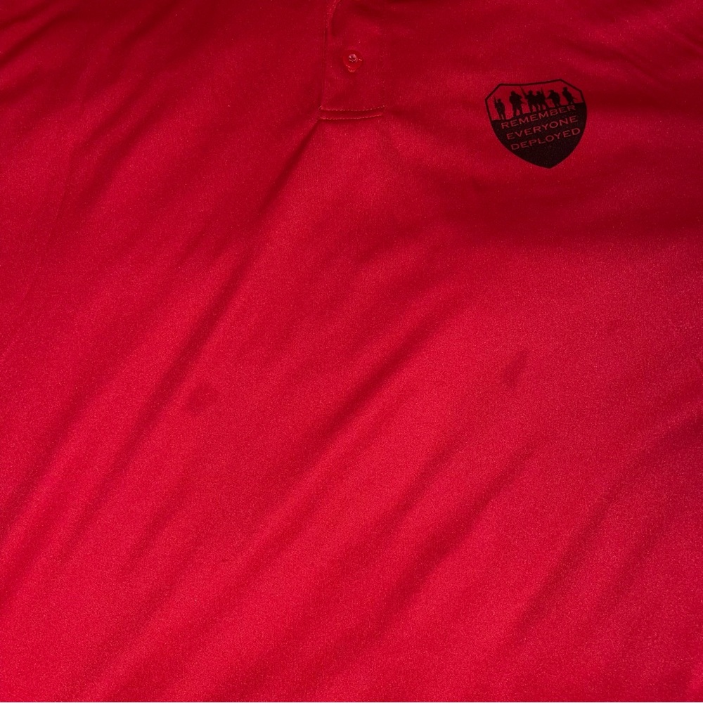 CA Sport Red Shirt Friday Men’s Polo Shirt Size XL Remember Everyone Deployed - Picture 5 of 5